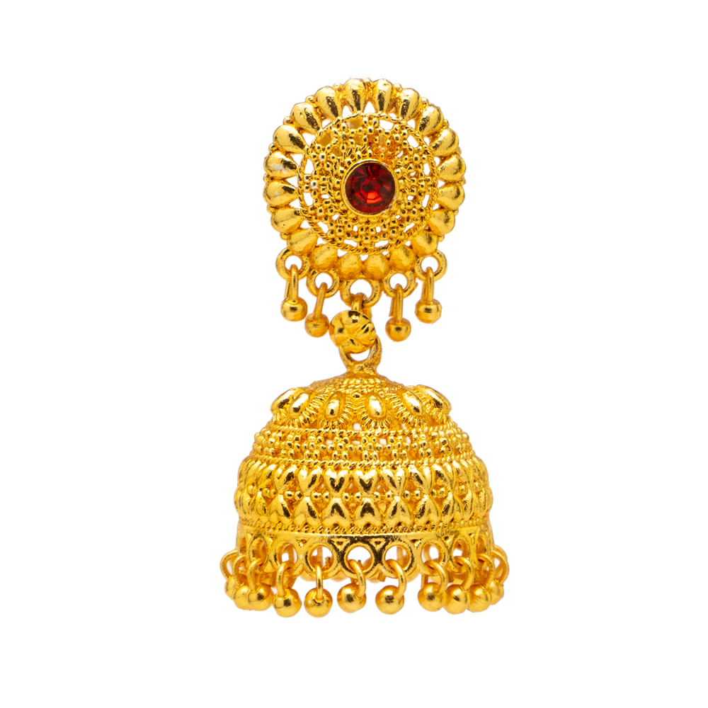 OZ Jewels Gold-Plated Traditional Jhumki Earrings for Women & Girls