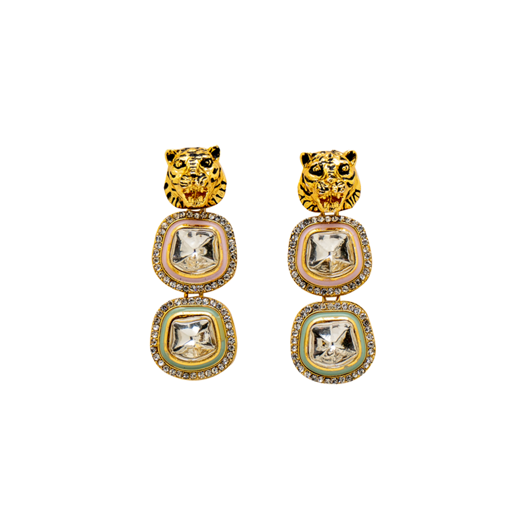 High gold with American diamond sabhya sanchi inspired ear ring